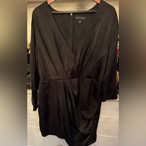 The Black Satin Noir: Effortlessly Chic Mini Dress